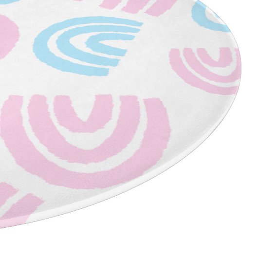 Trans Pride Pastel Rainbow Glass Cutting Board Schneidebrett (Ecke)