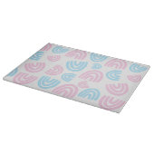 Trans Pride Pastel Rainbow Glass Cutting Board Schneidebrett (Ecke)
