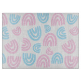 Trans Pride Pastel Rainbow Glass Cutting Board Schneidebrett (Vorderseite)