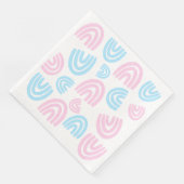 Trans Pride Pastel Rainbow Paper Napkin Serviette (Ecke)
