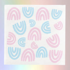 Trans Pride Pastel Rainbow Paper Napkin Serviette