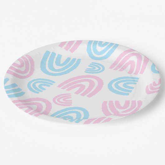 Trans Pride Pastel Rainbow Paper Teller (Schrägansicht)