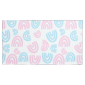 Trans Pride Pastel Rainbow Pillowcase Kissenbezug (Vorderseite-Links)