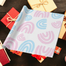 Trans Pride Pastel Rainbow Wrapping Paper Geschenkpapier