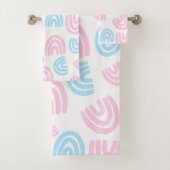 Trans Pride Pastell-Regenbogentuch-Set Badhandtuch Set (Insitu)