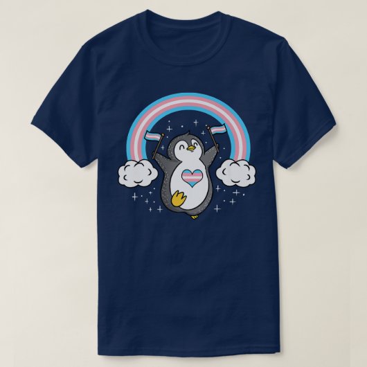 Trans Pride Penguin Transgender Pride T-Shirt (Design vorne)