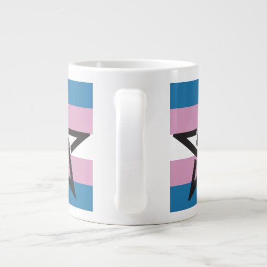 TRANS PRIDE PENTAGRAM TASSE (Rückseite)