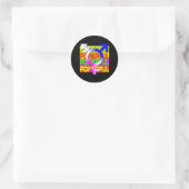 Trans Pride POWERFUL Farbbanner Runder Aufkleber (Tasche)