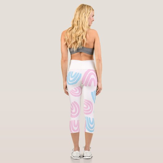 Trans Pride Rainbow Hochwaisted Capris (Rückseite)