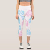 Trans Pride Rainbow Hochwaisted Capris (Vorderseite)