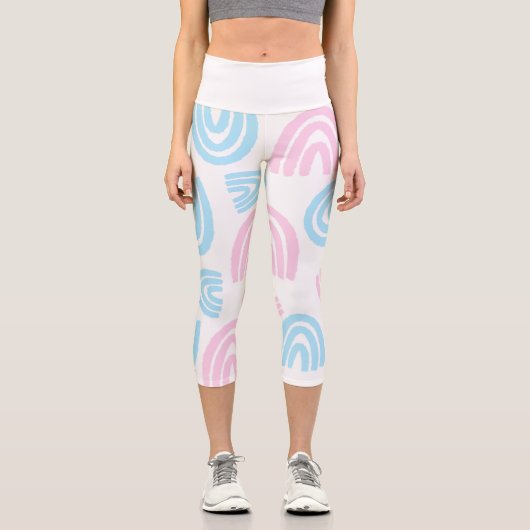 Trans Pride Rainbow Hochwaisted Capris (Vorderseite)
