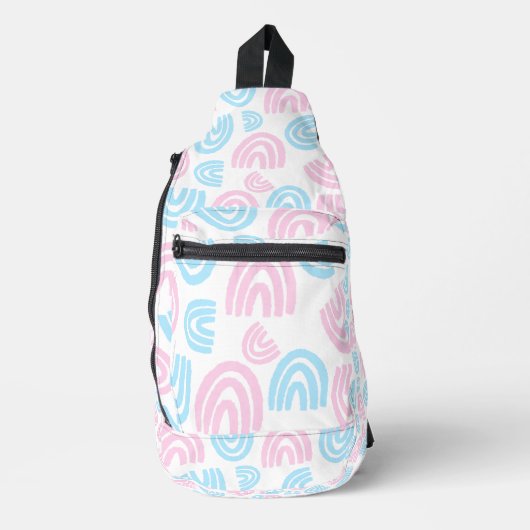 Trans Pride Rainbow Sling Bag (Vorderseite)