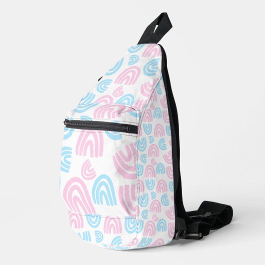 Trans Pride Rainbow Sling Bag (Rechte Ecke)
