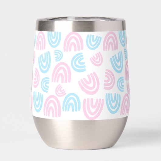 Trans Pride Rainbow Stemless Weine Tumbler (Rückseite)