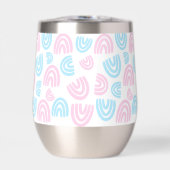 Trans Pride Rainbow Stemless Weine Tumbler (Vorderseite)