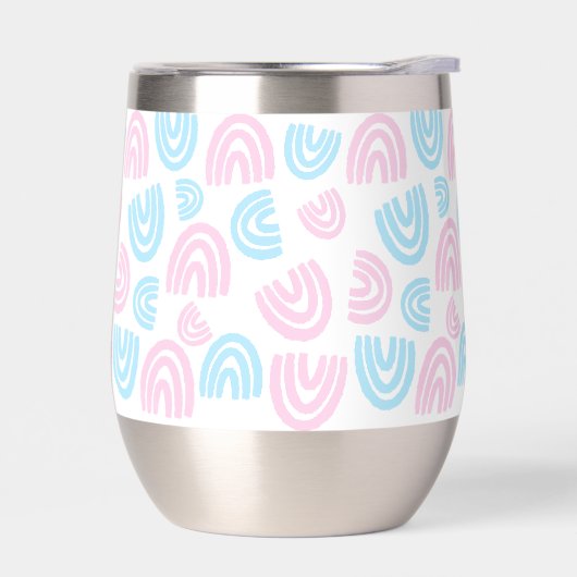 Trans Pride Rainbow Stemless Weine Tumbler (Links)