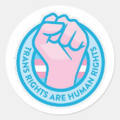 Trans Pride Runder Aufkleber (Vorderseite)