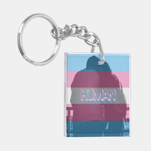 Trans Pride Schlüsselanhänger (Vorderseite links)