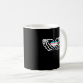 Trans Pride Skeleton Halloween Transgender Goth He Kaffeetasse (VorderseiteRechts)