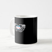 Trans Pride Skeleton Halloween Transgender Goth He Kaffeetasse (Vorderseite Links)