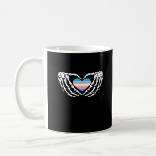 Trans Pride Skeleton Halloween Transgender Goth He Kaffeetasse