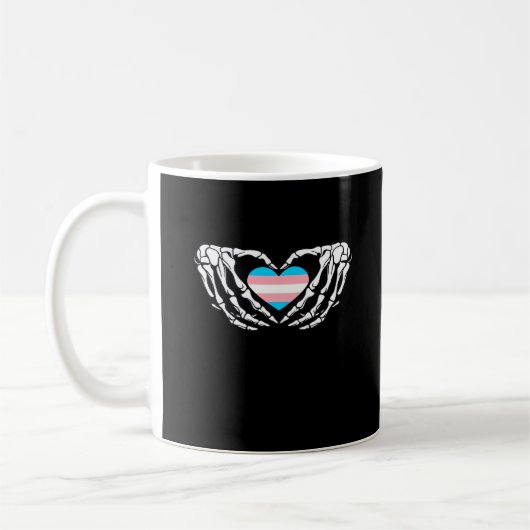 Trans Pride Skeleton Halloween Transgender Goth He Kaffeetasse (Links)