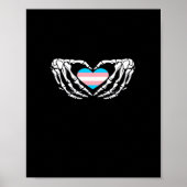 Trans Pride Skeleton Halloween Transgender Goth He Poster (Vorne)