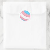 Trans Pride Sphere Runder Aufkleber (Tasche)