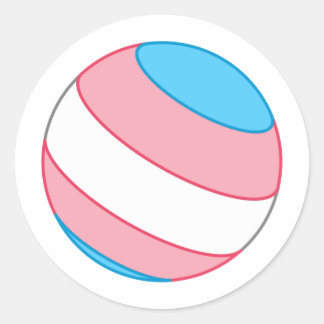 Trans Pride Sphere Runder Aufkleber