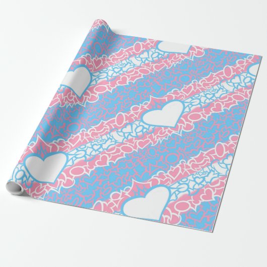 Trans Pride Squiggle Geschenkpapier (Ungerollt)