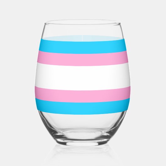 Trans Pride Stemless Wine Glass: Mit Stolz gießen Weinglas Ohne Stiel (Links)
