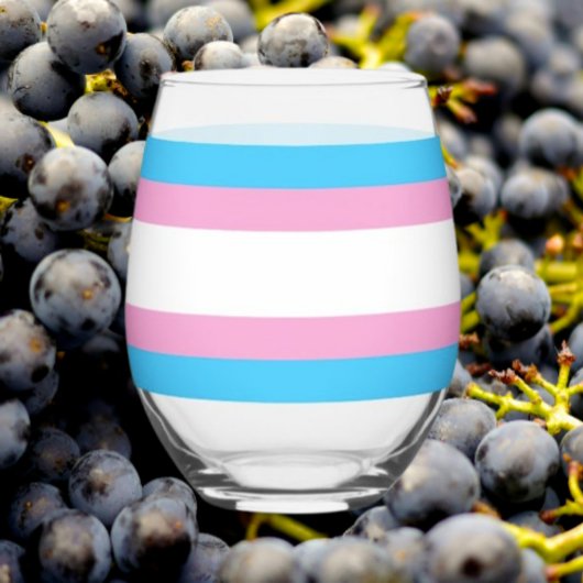 Trans Pride Stemless Wine Glass: Mit Stolz gießen Weinglas Ohne Stiel