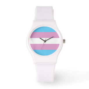 TRANS PRIDE STRIPED HORIZONTAL - 2014 PRIDE.png Armbanduhr