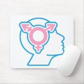 Trans Pride Symbol Mauspad (Mit Mouse)