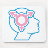 Trans Pride Symbol Mauspad (Vorne)