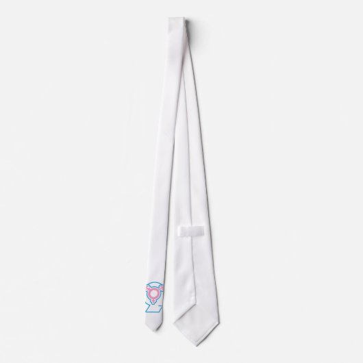 Trans Pride Symbol Necktie Krawatte (Rückseite)