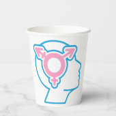 Trans Pride Symbol Papiertassen Pappbecher (Rückseite)