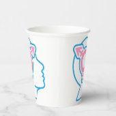 Trans Pride Symbol Papiertassen Pappbecher (Rechts)