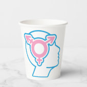 Trans Pride Symbol Papiertassen Pappbecher (Vorderseite)