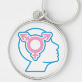 Trans Pride Symbol Schlüsselanhänger (Vorne)