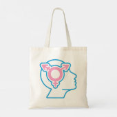 Trans Pride Symbol Tote Bag Tragetasche (Rückseite)