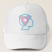 Trans Pride Symbol Trucker Hat Truckerkappe (Vorderseite)