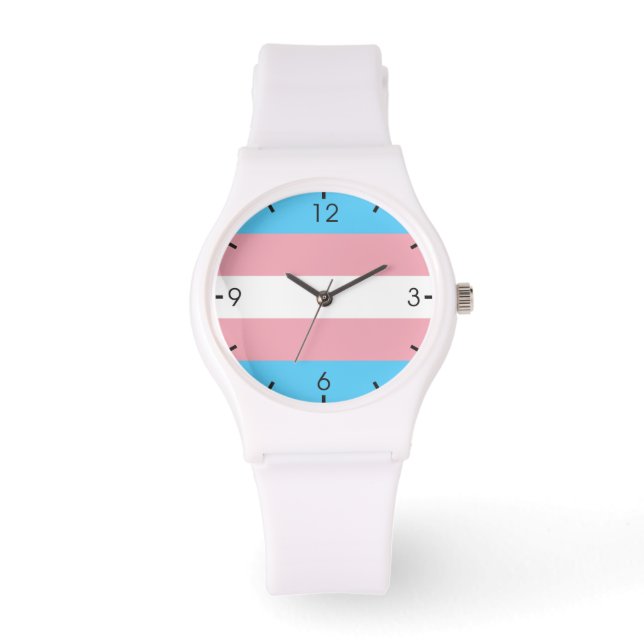 Trans Pride (Transgender Pride) Armbanduhr (Vorderseite)