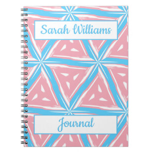 Trans Pride Triangle Muster Spiral Notebook Notizblock