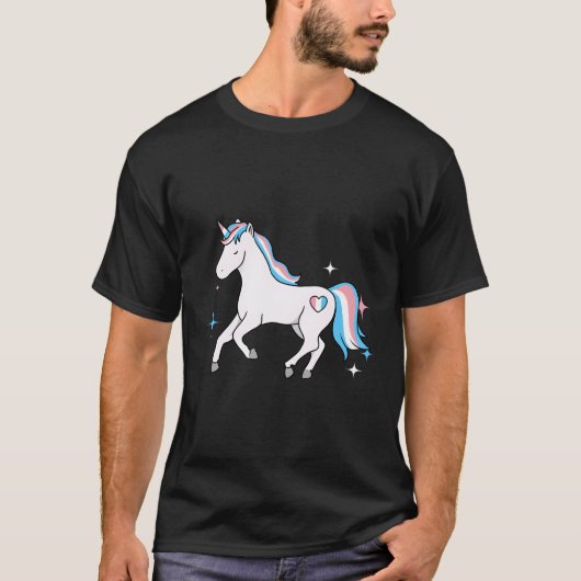 Trans Pride Unicorn T-Shirt (Vorderseite)