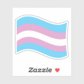 Trans Pride Wavy Flag Aufkleber (Blatt)