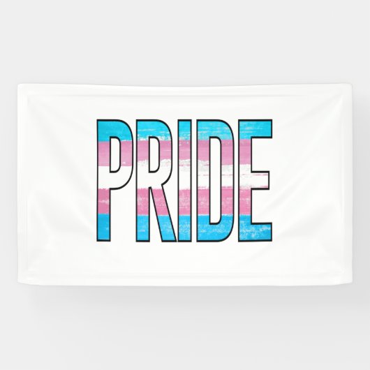 Trans Pride Word Banner (Horizontal)