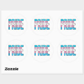 Trans Pride Word Runder Aufkleber (Blatt)
