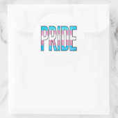 Trans Pride Word Runder Aufkleber (Tasche)