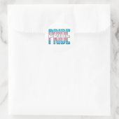 Trans Pride Word Runder Aufkleber (Tasche)